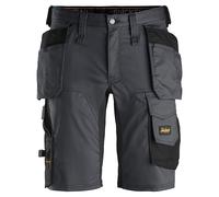 Snickers 6151 Allroundwork Stretch Loose Fit Shorts Holster Pockets Black Steel