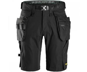 Snickers 6172 FlexiWork Shorts Detachable Holster Pockets Black Waist: 31"