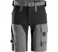 Snickers 6173 AllroundWork 4-way Stretch Shorts Steel Grey/Black Waist 36"