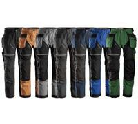 Snickers 6214 Mens Ruff Work Canvas Trousers Holster Pockets Navy / Black 50" 32"