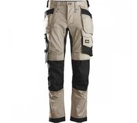 Snickers 6241 AllroundWork Slim Fit Trousers Holster Pockets Khaki/Bla 44" 32"