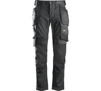 Snickers 6241 AllroundWork Slim Fit Trousers Holster Pockets Steel Grey 35" 28"