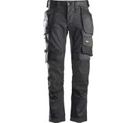 Snickers 6241 Mens Allround Work Stretch Slim Fit Trousers Holster Pockets Grey 31" 28"