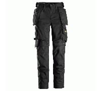 Snickers 6247 AllroundWork Womens Stretch Trousers Holster Pockets Bla 33" 31"