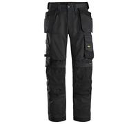 Snickers 6251 Mens Allround Work Stretch Loose Fit Trousers Holster Pockets Black 39" 37"