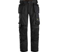 Snickers 6251 Mens Allround Work Stretch Loose Fit Trousers Holster Pockets Black 38" 32"