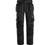 Snickers 6251 Mens Allround Work Stretch Loose Fit Trousers Holster Pockets Blac