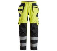 Snickers 6264 ProtecWork, Trousers Reinforced Shin, Holster Pockets High-Vis Cla