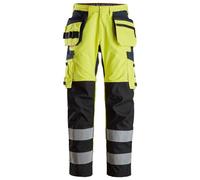 Snickers 6264 ProtecWork, Trousers Reinforced Shin, Holster Pockets High-Vis Cla