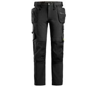 Snickers 6271 AllroundWork Full Stretch Trousers Holster Pockets Black 35" 30"