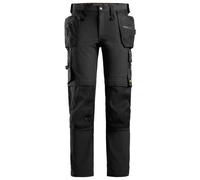 Snickers 6271 AllroundWork Full Stretch Trousers Holster Pockets Black 31" 32"