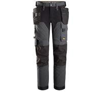 Snickers 6275 Mens Allround Work 4 Way Stretch Holster Pocket Work Trousers Steel Grey / Black 31" 35"