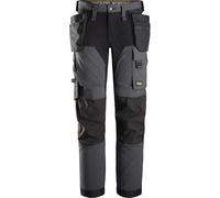 Snickers 6275 Mens Allround Work 4 Way Stretch Holster Pocket Work Trousers Steel Grey / Black 31" 35"