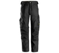 Snickers 6324 Mens Allround Canvas Plus Stretch Work Trousers Black 41" 35"