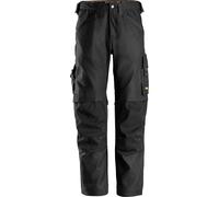 Snickers 6324 Mens Allround Canvas Plus Stretch Work Trousers Black 41" 35"