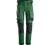 Snickers 6341 Mens Allround Work Stretch Slim Fit Trousers Green / Black 36" 37"