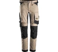 Snickers 6341 Mens Allround Work Stretch Slim Fit Trousers Khaki / Black 35" 35"