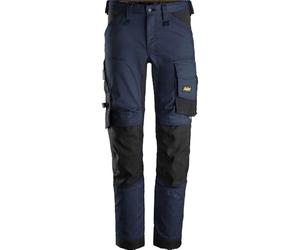 Snickers 6341 Mens Allround Work Stretch Slim Fit Trousers Navy/Black 39" 30"