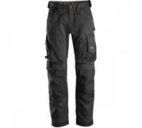 Snickers 6351 Mens Allround Work Stretch Loose Fit Trousers Black/ Black 36" 32"