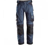 Snickers 6351 Mens Allround Work Stretch Loose Fit Trousers Navy / Black 38" 32"