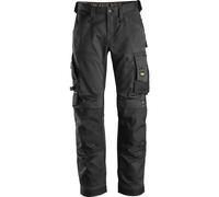 Snickers 6351 Mens Allround Work Stretch Loose Fit Trousers Black/ Black 44" 30"