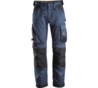 Snickers 6351 Mens Allround Work Stretch Loose Fit Trousers Navy / Black 35" 32"