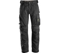 Snickers 6351 Mens Allround Work Stretch Loose Fit Trousers Black/Black 33" 30"