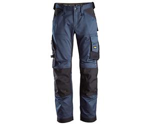 Snickers 6351 Mens Allround Work Stretch Loose Fit Trousers Navy/Black 41" 32"