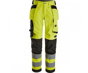 Snickers 6743 HV Cl2 W's Strch Trous HP High-Vis Yellow/Black 28& 28" 29"