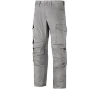 Snickers 68011818048 Size 48 Service Trousers with Knee Pockets - Grey/Grey