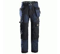 Snickers 6902 FlexiWork Work Trousers+ Holster Pockets Chilli Red/Blac 30" 32"