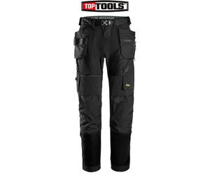 Snickers 6902 FlexiWork Trousers Holster Pockets Black Size 50 (W35" L32")