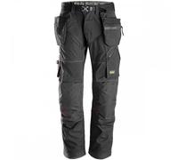 Snickers 6902 FlexiWork Work Trousers+ Holster Pockets Black Waist: 38 38" 28"