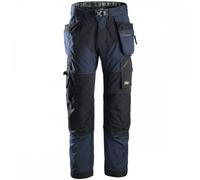 Snickers 6902 FlexiWork Work Trousers+ Holster Pockets Navy/Black Wais 47" 30"