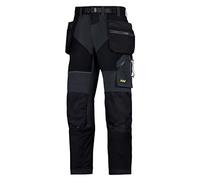 Snickers 6902 Mens Flexiwork Work Holster Pocket Trousers Regular Fit Black 38" 32"