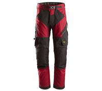 Snickers 6903 Mens Flexiwork Work Trousers Red / Black 30" 32"