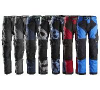 Snickers 6903 FlexiWork Work Trousers+ Navy/Black Waist: 41" Insi 41" 35"