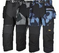 Snickers 69050404056 Size 56 "FlexiWork" Work Pirate Trousers - Black