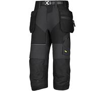 Snickers 69050404044 Size 44 "FlexiWork" Work Pirate Trousers - Black