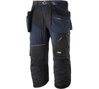 Snickers 69059504060 Size 60 "Flexiwork" Work Pirate Trousers - Navy Blue/Black