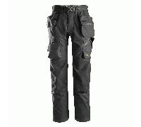 Snickers FlexiWork Floorlayer Trousers+ Holster Pockets - Steel Grey/Black - 50