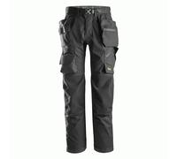 Snickers FlexiWork Floorlayer Trousers+ Holster Pockets - Black/Black - 104