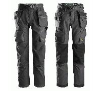 Snickers FlexiWork Floorlayer Trousers+ Holster Pockets - Steel Grey/Black - 52