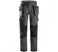 Snickers 6923 FlexiWork Floorlayer Trousers+ Holster Pockets Steel Gre 44" 30"