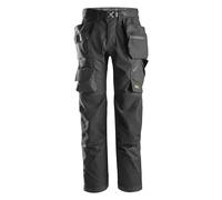 Snickers 6923 FlexiWork Floorlayer Work Trousers+ Holster Pocket Black Pre