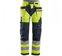 Snickers 6932 FlexiWork High-Vis Work Trousers Holster Pockets+ Class 33" 35"