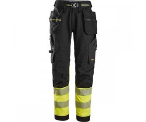Snickers 6934 High-Vis Class 1 Stretch Work Trousers Holster Pockets B 38" 37"