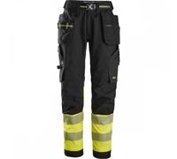 Snickers 6934 High-Vis Class 1 Stretch Work Trousers Holster Pockets B 50" 32"