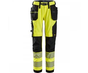 Snickers 6943 High-Vis Class 2 Stretch Work Trousers Holster Pockets H 33" 32"