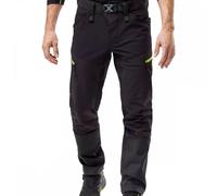 Snickers 6948 FlexiWork Softshell Stretch Trousers Black/Neon Yellow W 31" 30"